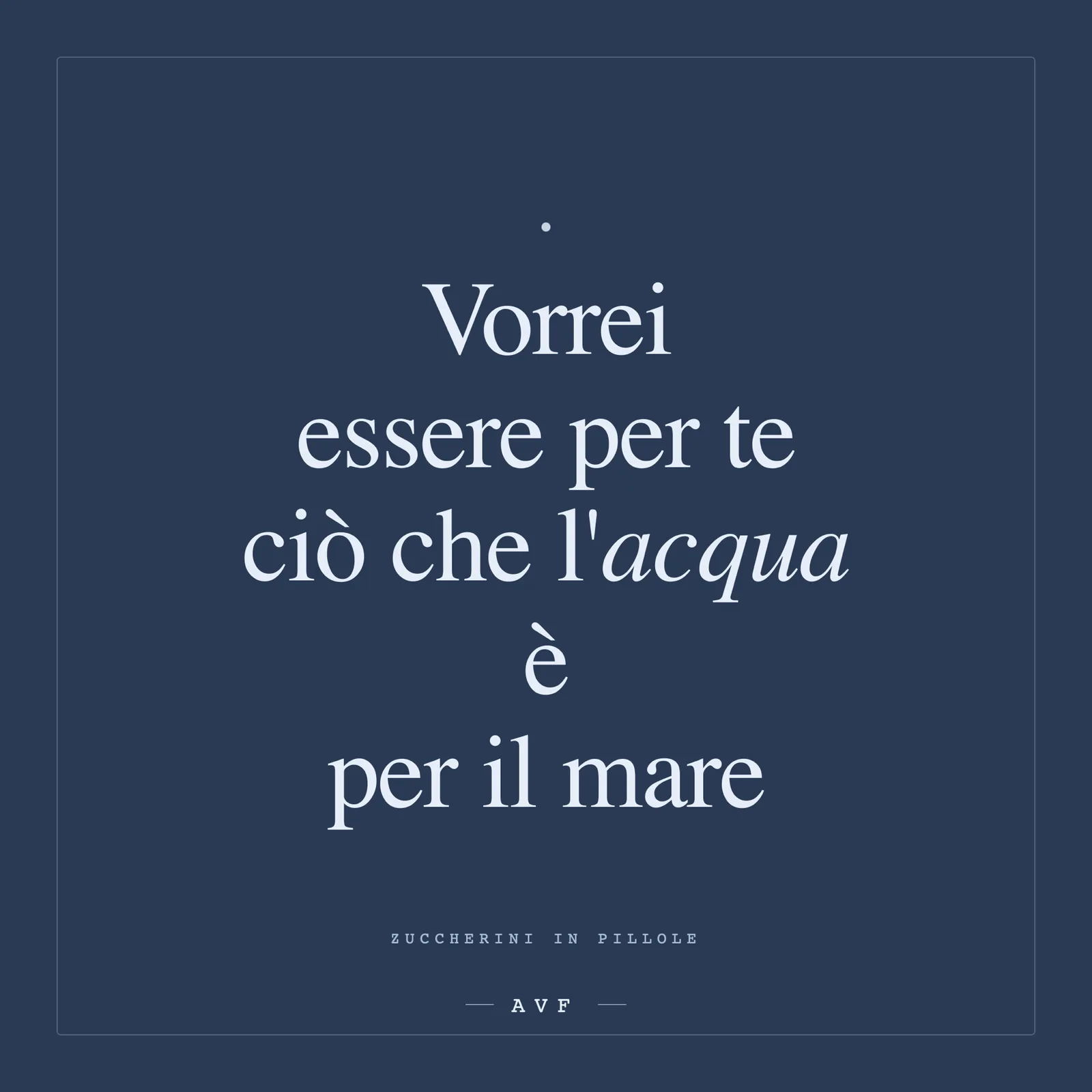 Acqua x il mare